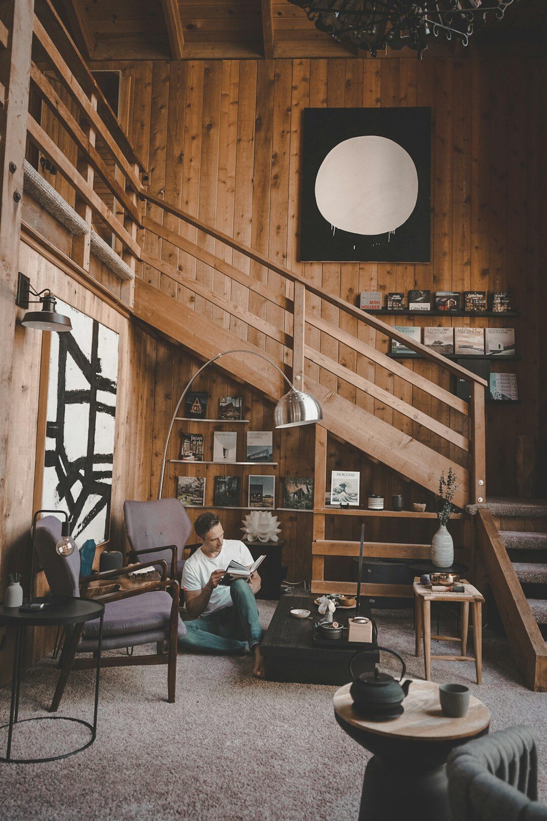 cozy reading nook with book